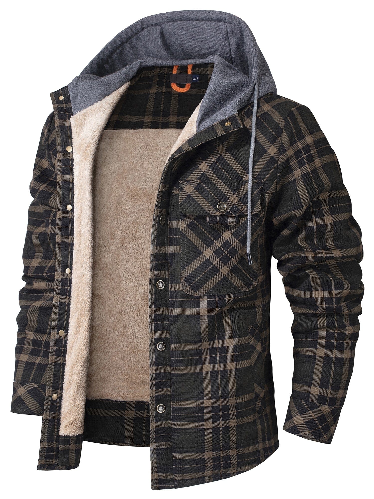 Woodland Jacket – Men's Hooded Flannel Shirt Jacket – Sherpa-Lined Plaid Cole Hampton