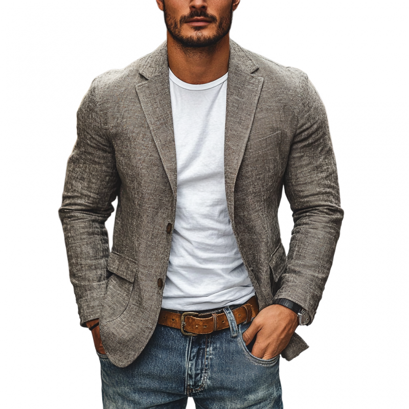 Dino | Men's Single-Breasted Cotton Linen Blazer Cole Hampton