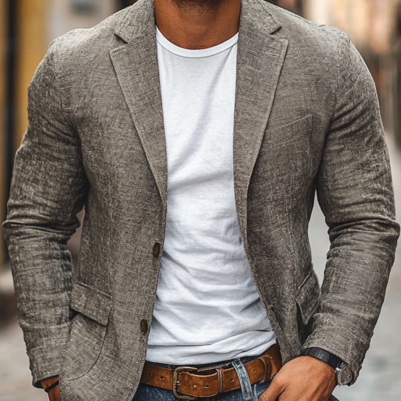Dino | Men's Single-Breasted Cotton Linen Blazer Cole Hampton