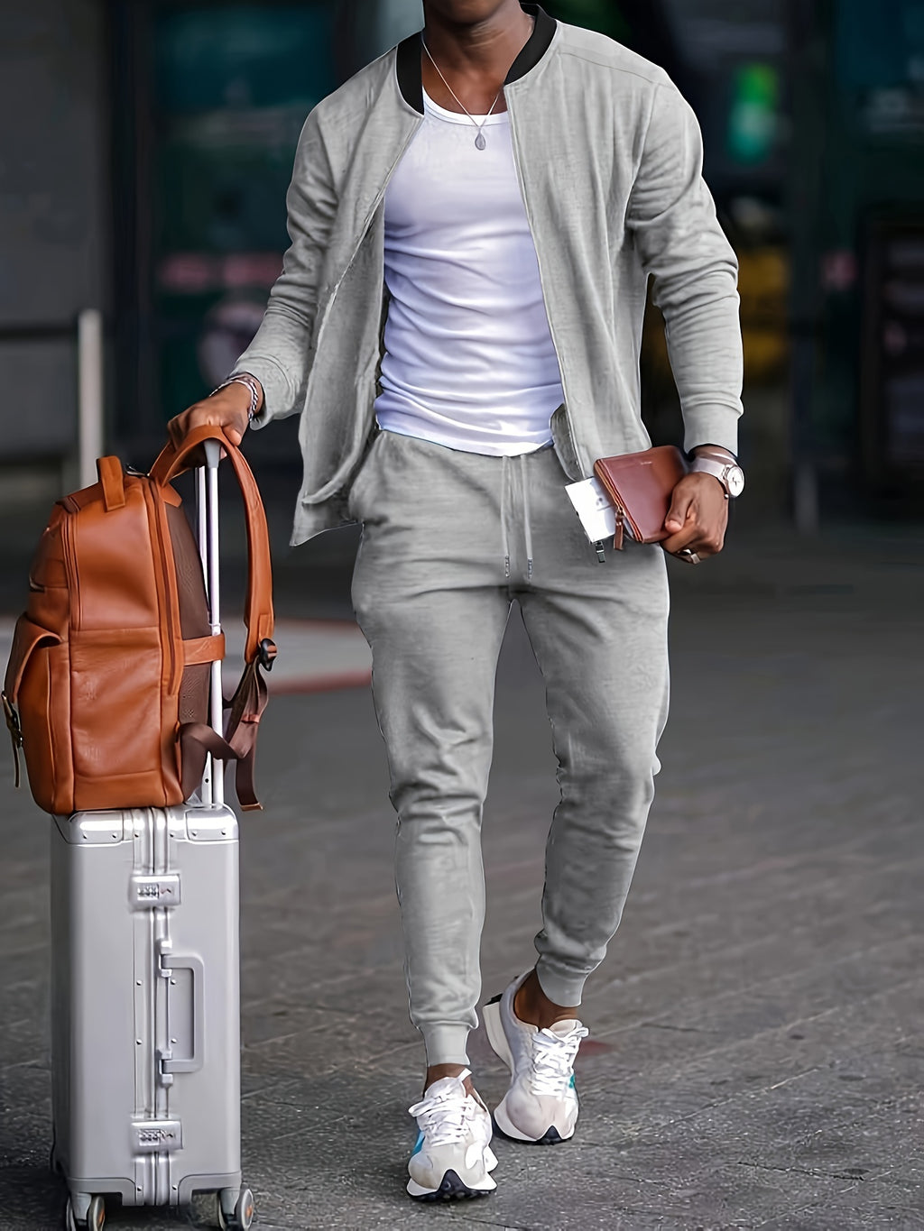 Cole Hampton Men's Casual Shirt & Pants Set, Versatile