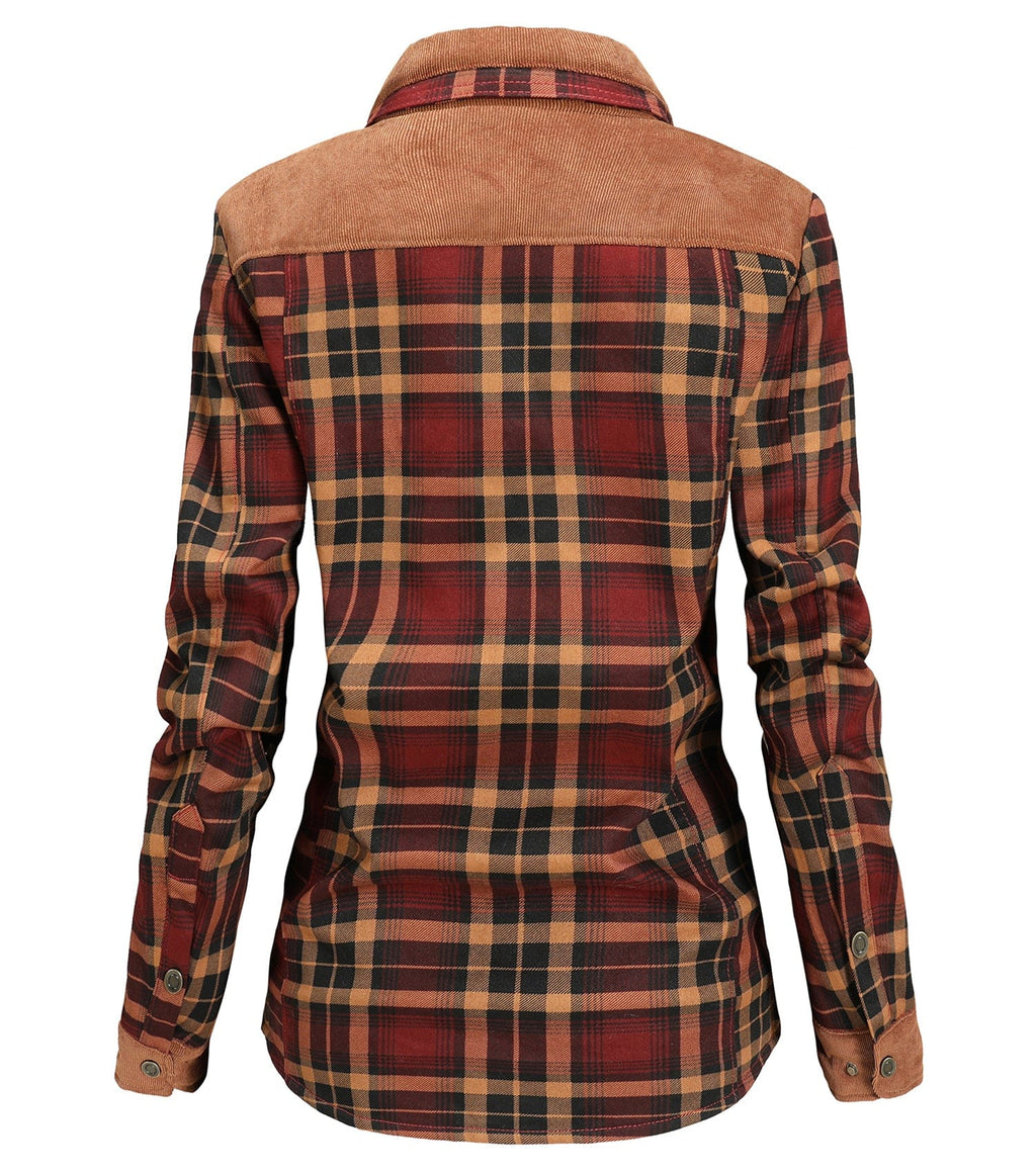 Women's Wanderer Jacket – Flannel Shirt Jacket – Faux Fur-Lined Plaid Cole Hampton