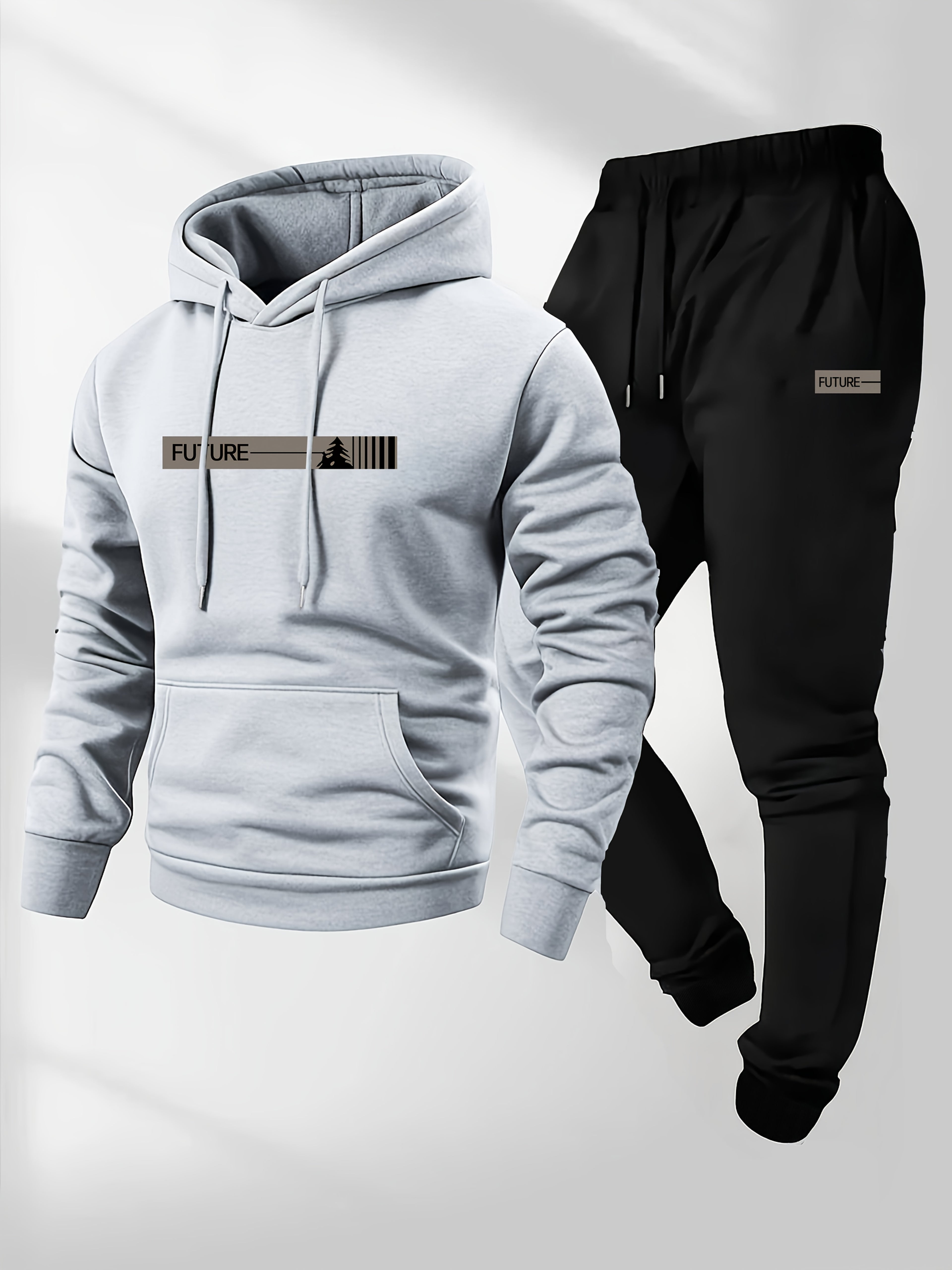 Men'S 2pcs Set, Casual Crew Neck Long Sleeve Hooded Sweatshirt And Sweatpants Suit, Suitable for Winter And Autumn, Sportswear Suit, Sweater Hoodie, Sports Top, Jogging Pants, Sweatpants, Hoodie, Sweatshirt, Pants, Hooded Top, Sports Pants Cole Hampton