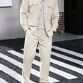Cole Hampton Men's Shirt & Trousers Set, Two-Pocket Casual