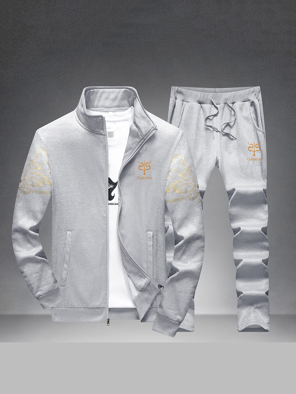 Spring And Autumn Style Men'S Zipper Open Cardigan Sports Suit Cole Hampton