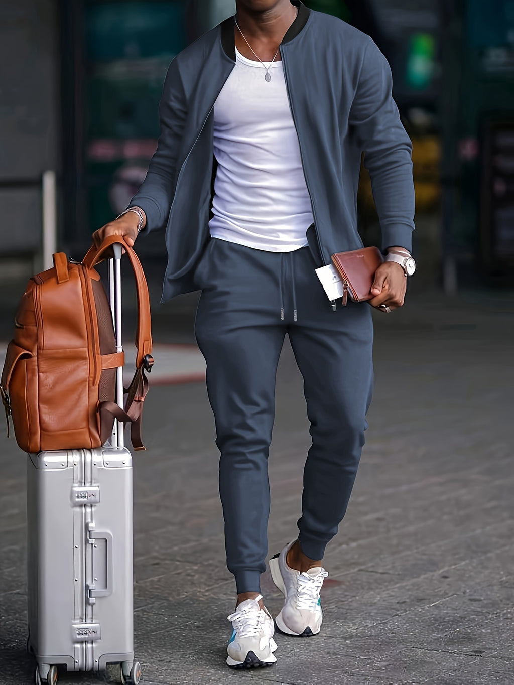 Cole Hampton Men's Casual Shirt & Pants Set, Versatile