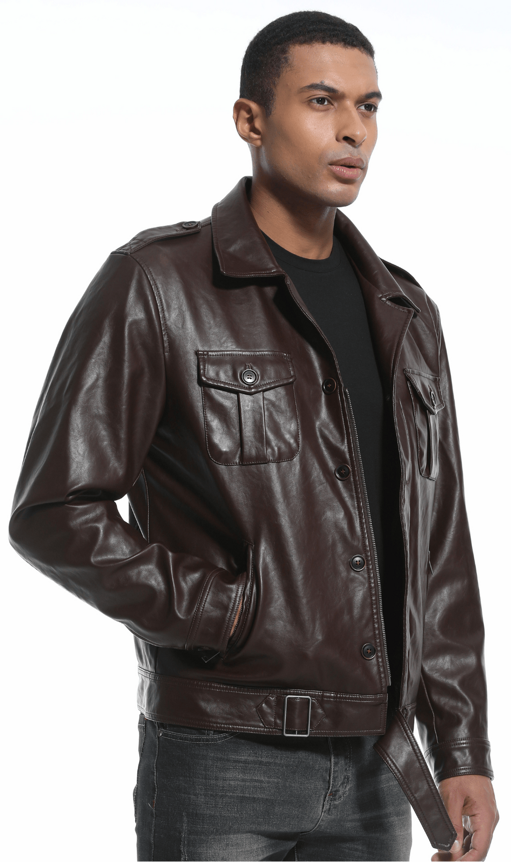 Winslow Jacket – Men's Faux Leather Jacket – Classic Moto Style Cole Hampton