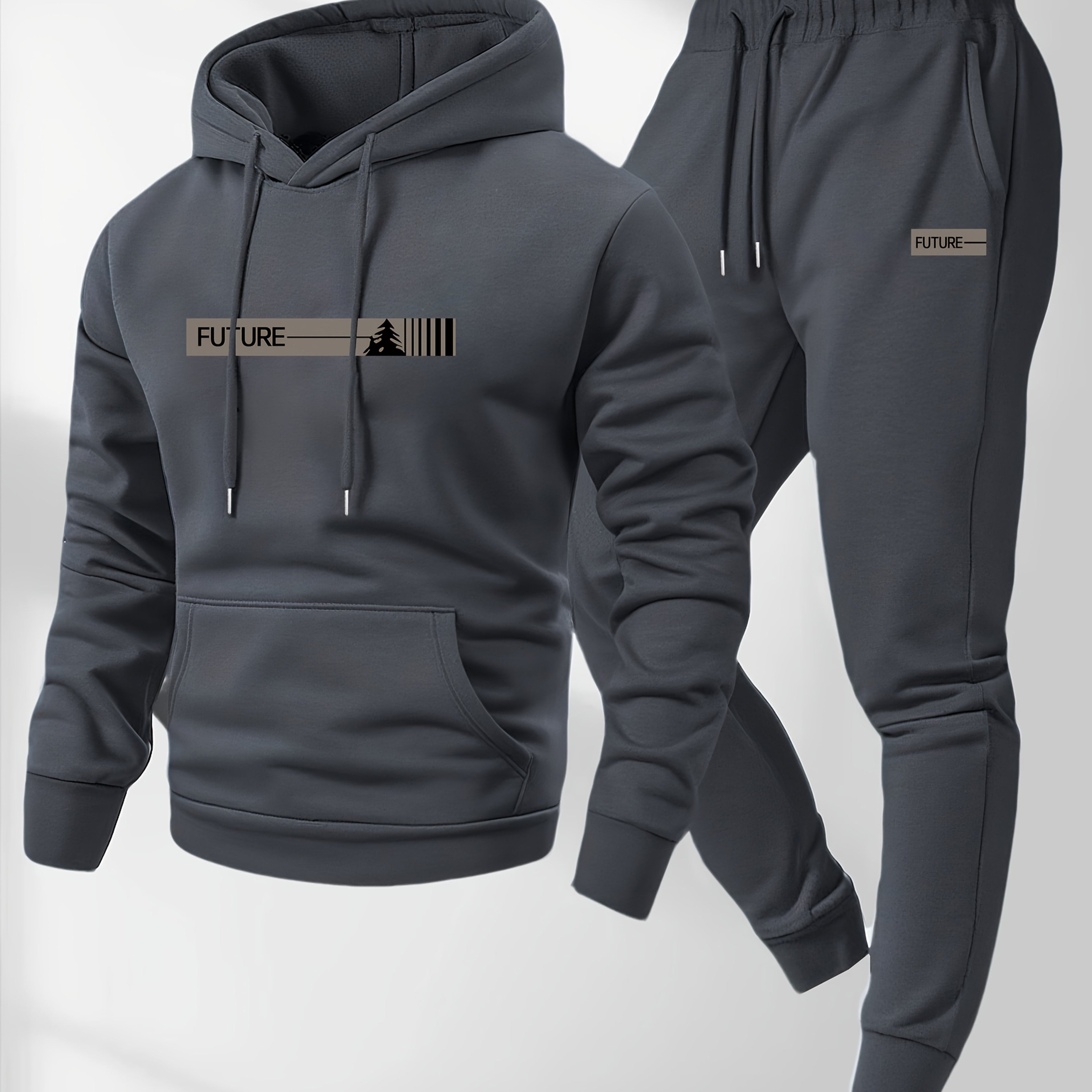 Men'S 2pcs Set, Casual Crew Neck Long Sleeve Hooded Sweatshirt And Sweatpants Suit, Suitable for Winter And Autumn, Sportswear Suit, Sweater Hoodie, Sports Top, Jogging Pants, Sweatpants, Hoodie, Sweatshirt, Pants, Hooded Top, Sports Pants Cole Hampton