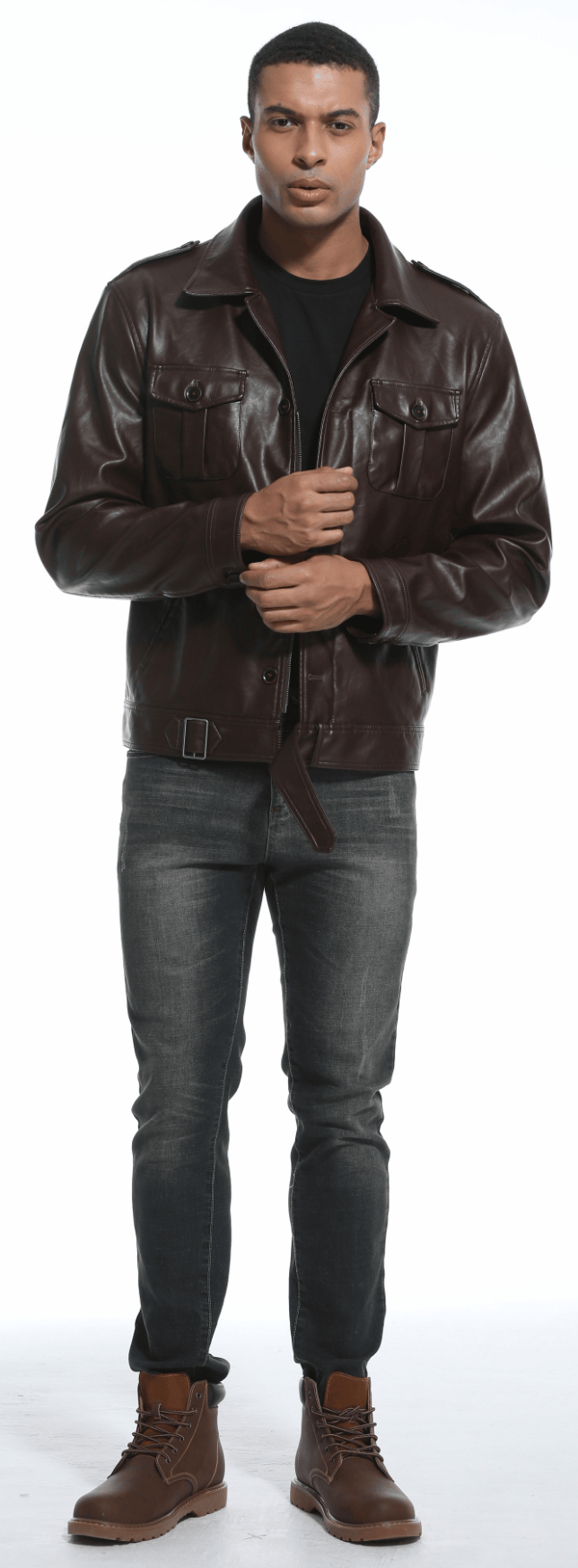 Winslow Jacket – Men's Faux Leather Jacket – Classic Moto Style Cole Hampton
