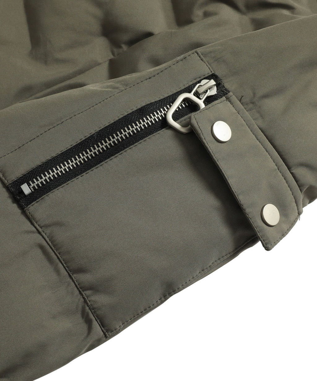 Puffer Bomber Jacket – Men's Insulated Padded Bomber – Ribbed Cuff Winter Cole Hampton