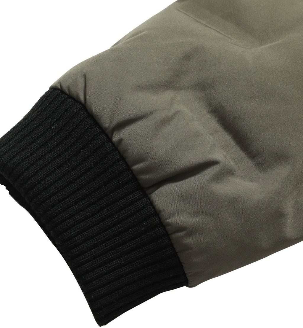 Puffer Bomber Jacket – Men's Insulated Padded Bomber – Ribbed Cuff Winter Cole Hampton
