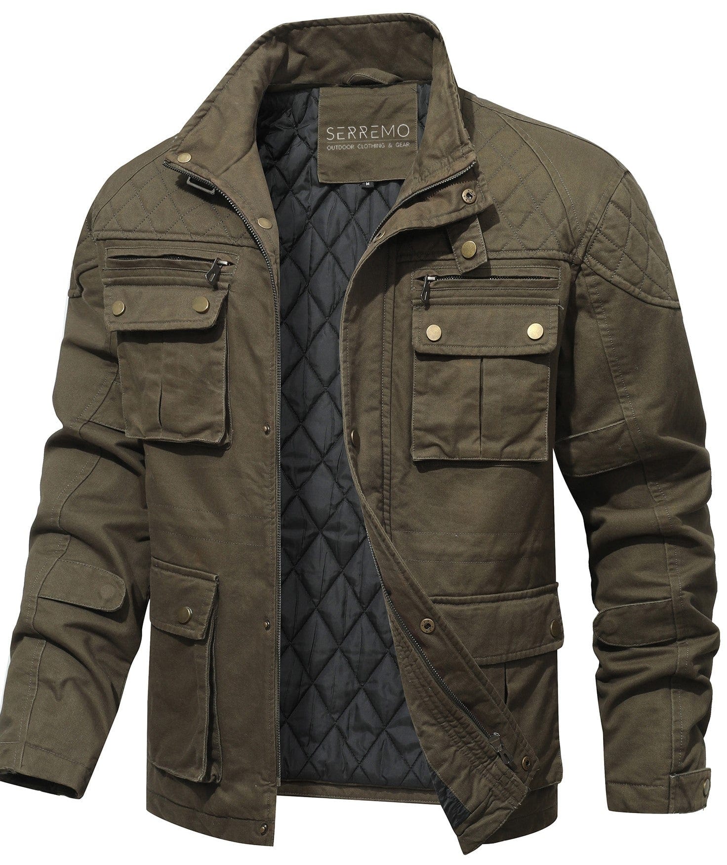 Outpost Jacket – Men's Quilted Field Jacket – Utility Pocket Coat Cole Hampton