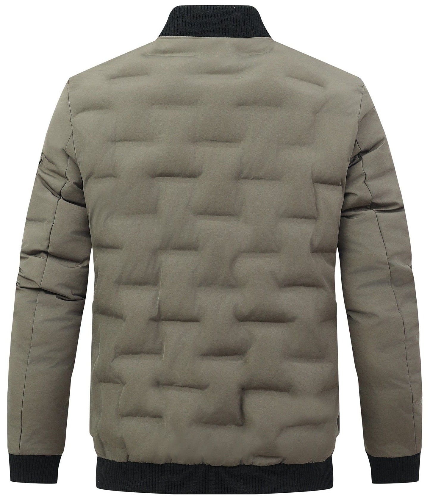 Puffer Bomber Jacket – Men's Insulated Padded Bomber – Ribbed Cuff Winter Cole Hampton