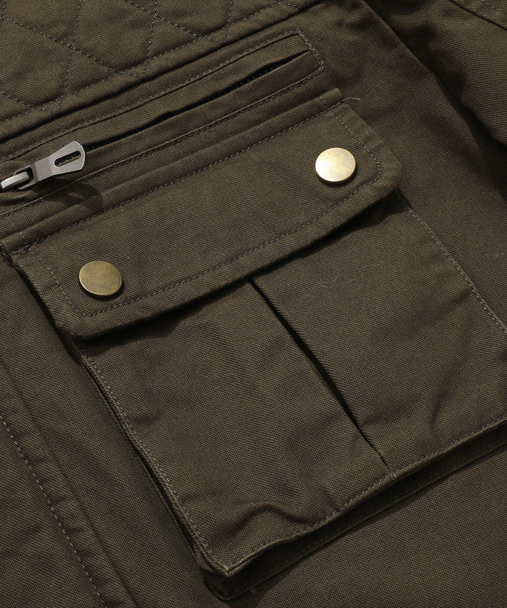 Outpost Jacket – Men's Quilted Field Jacket – Utility Pocket Coat Cole Hampton