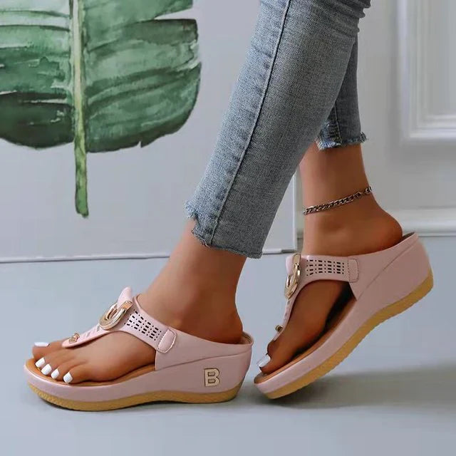 Adjustable Wedge Sandals for Women – Stylish & Supportive Comfort