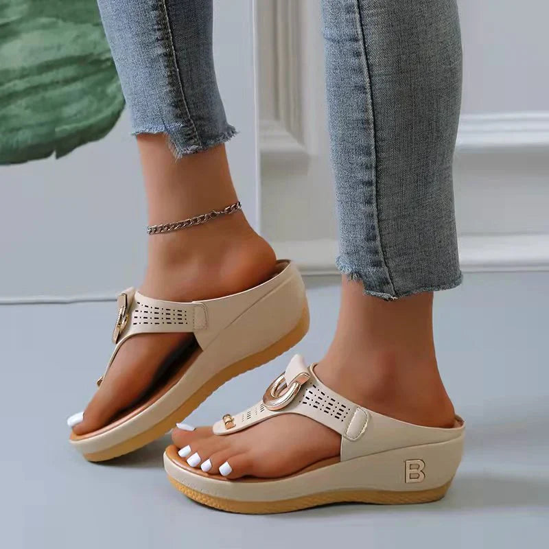 Adjustable Wedge Sandals for Women – Stylish & Supportive Comfort