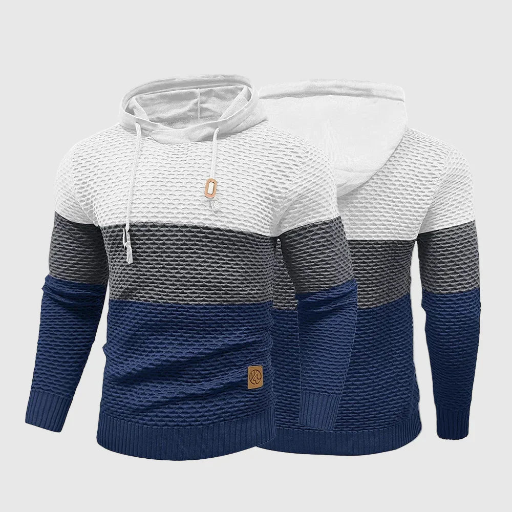 Alessandro Veneti Triple Tone Knit Pullover Ash & Harbor