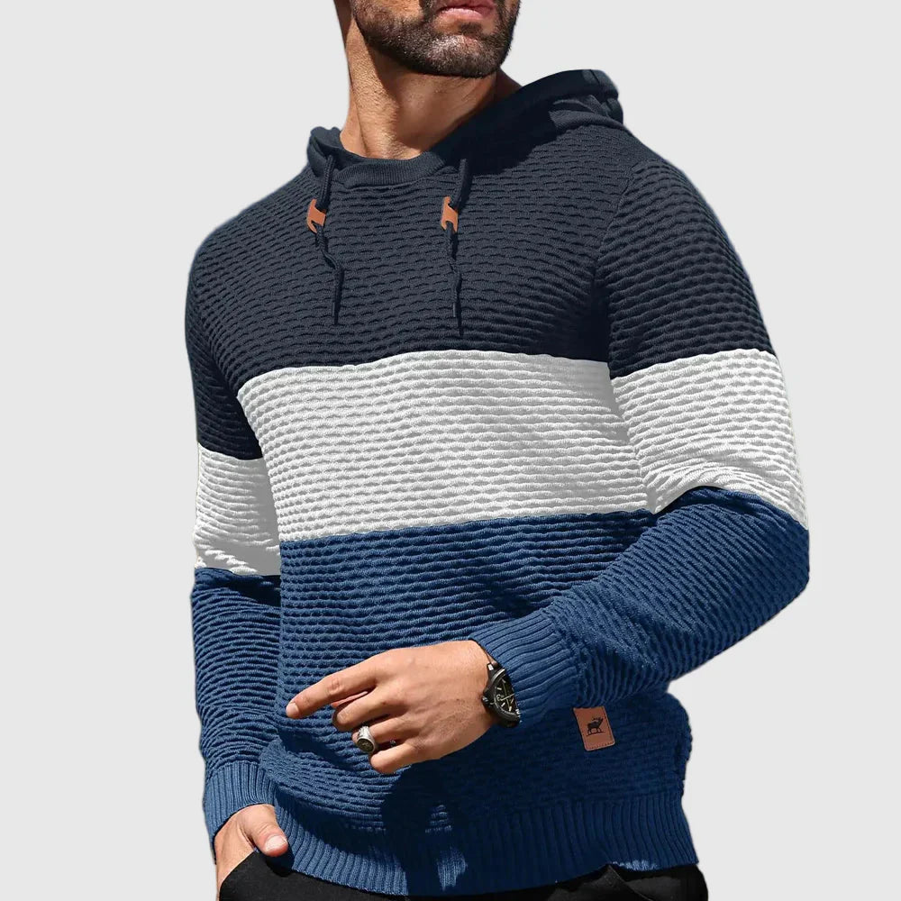 Alessandro Veneti Triple Tone Knit Pullover Ash & Harbor