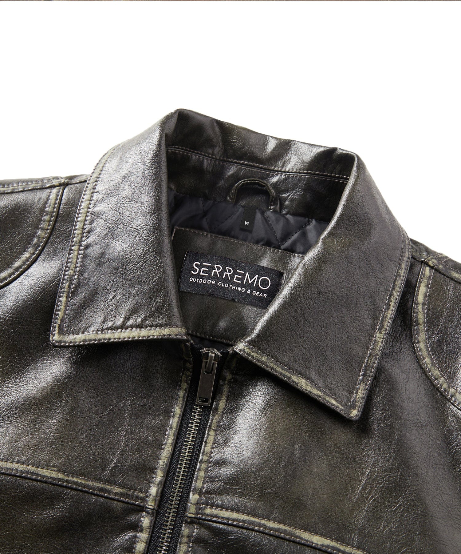 Rustic Edge Jacket – Men's Distressed Faux Leather Jacket – Vintage Moto Cole Hampton