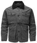 Regiment Jacket – Men's Canvas Field Jacket – Corduroy Collar Utility Cole Hampton