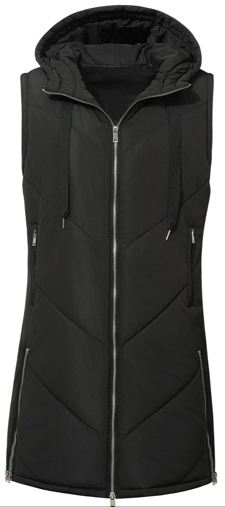Skyline Vest – Men's Long Hooded Puffer Vest – Quilted Gilet Cole Hampton