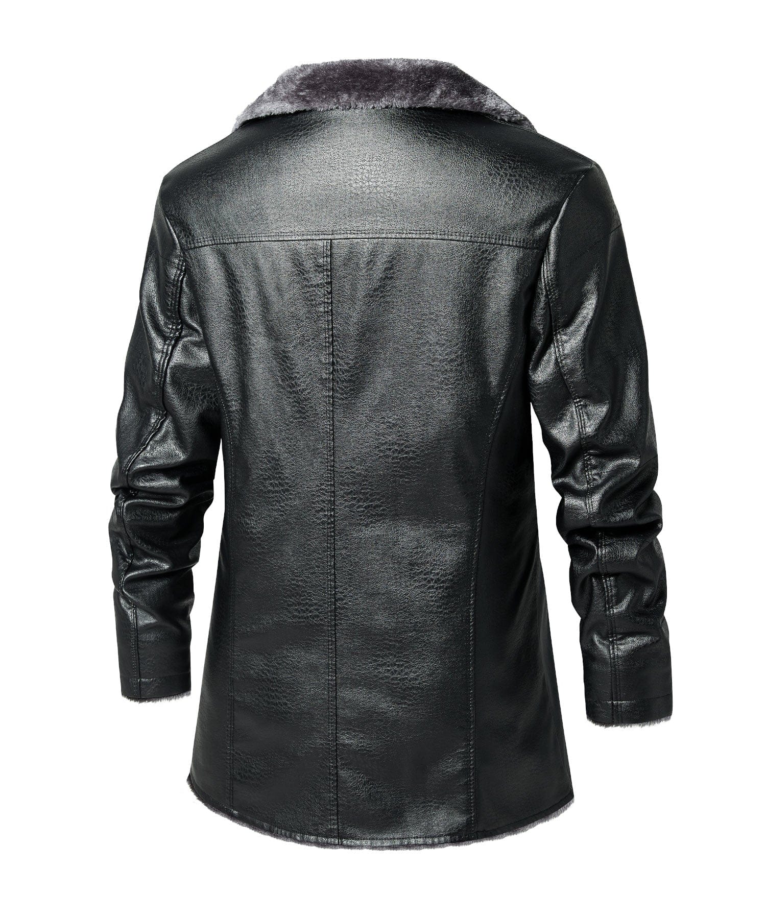 Tundra Patrol Coat – Men's Faux Leather Winter Coat – Fur-Lined Warm Cole Hampton