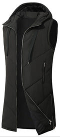 Skyline Vest – Men's Long Hooded Puffer Vest – Quilted Gilet Cole Hampton