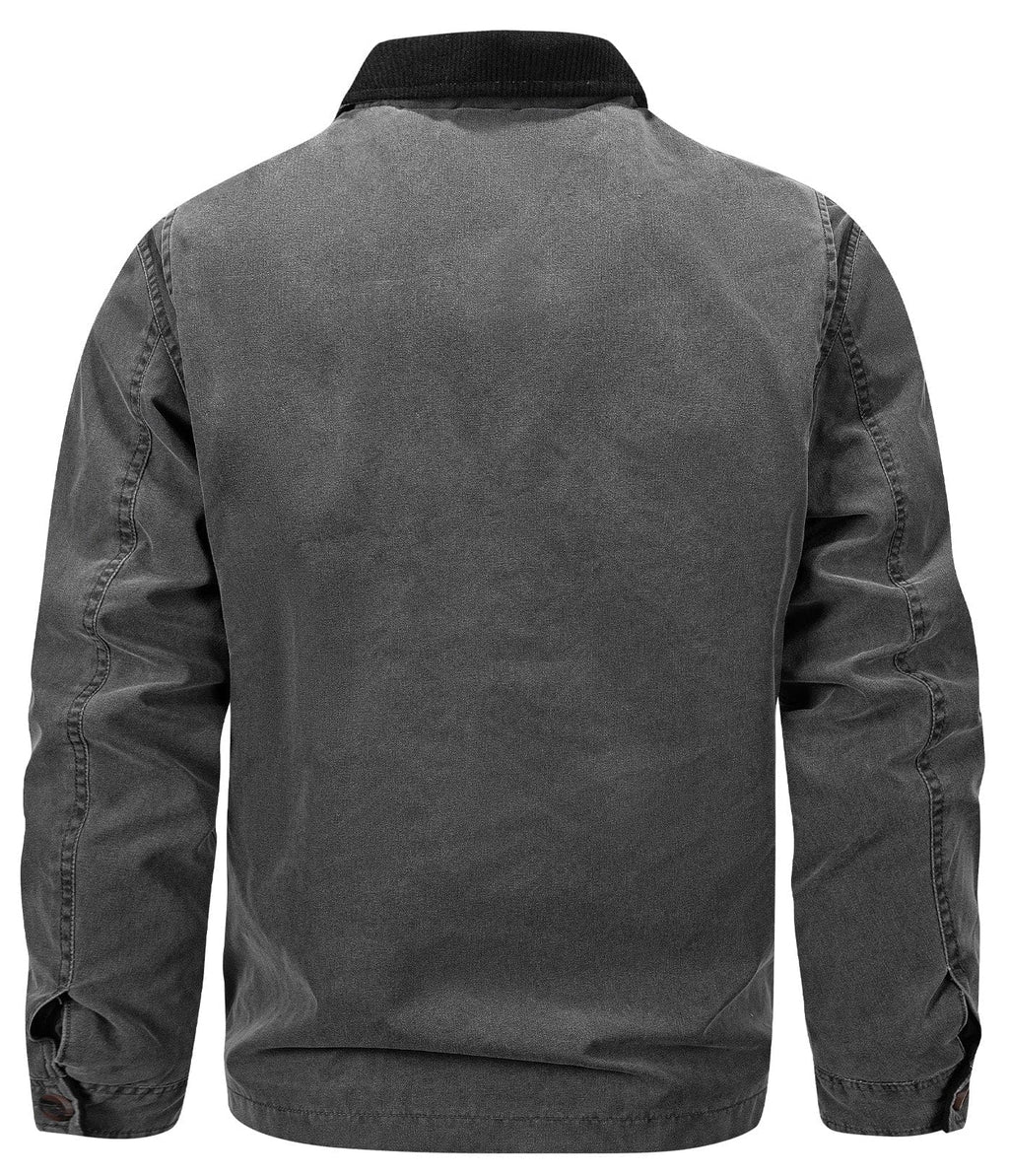 Regiment Jacket – Men's Canvas Field Jacket – Corduroy Collar Utility Cole Hampton