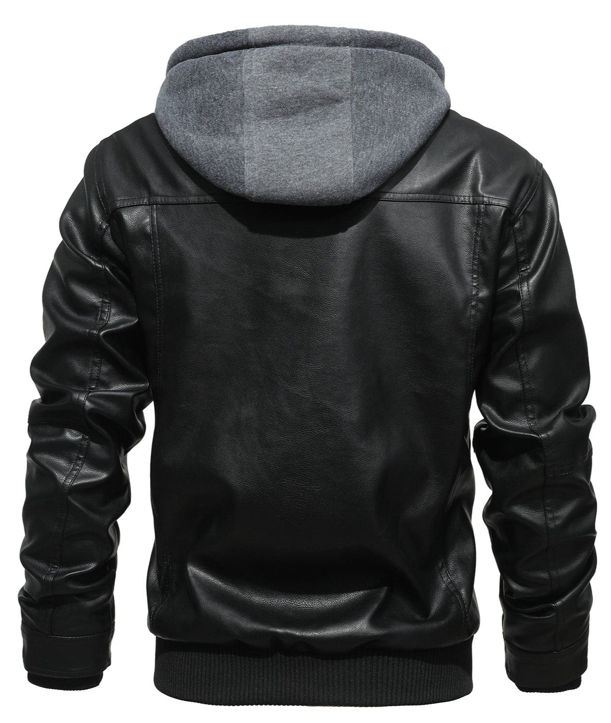 Jetstream Jacket – Men's Faux Leather Bomber – Removable Hood Cole Hampton