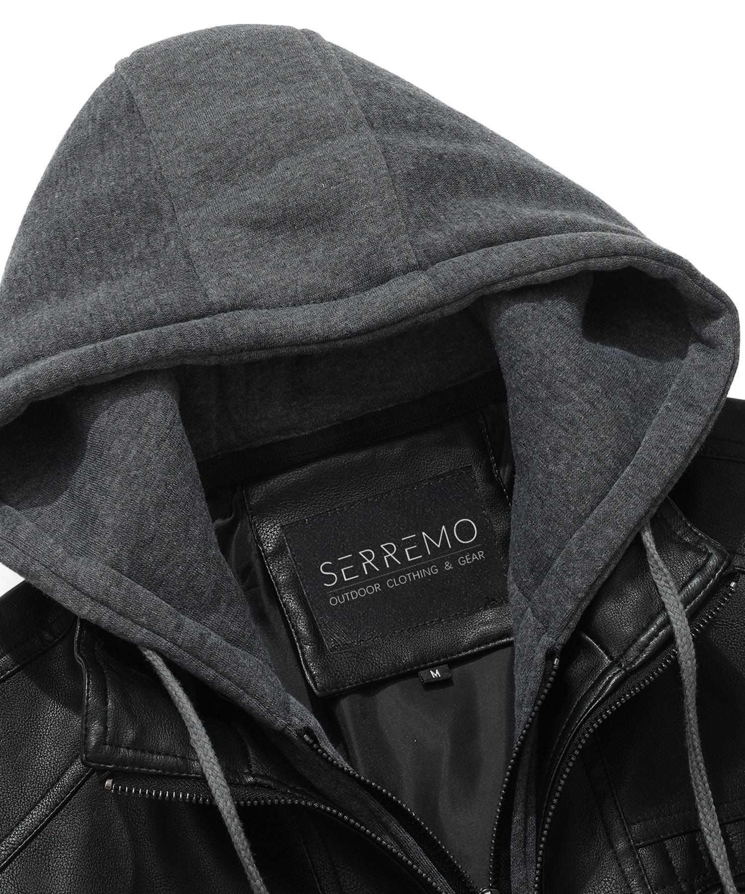 Jetstream Jacket – Men's Faux Leather Bomber – Removable Hood Cole Hampton