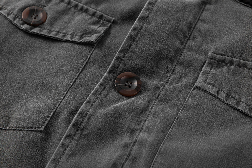 Regiment Jacket – Men's Canvas Field Jacket – Corduroy Collar Utility Cole Hampton
