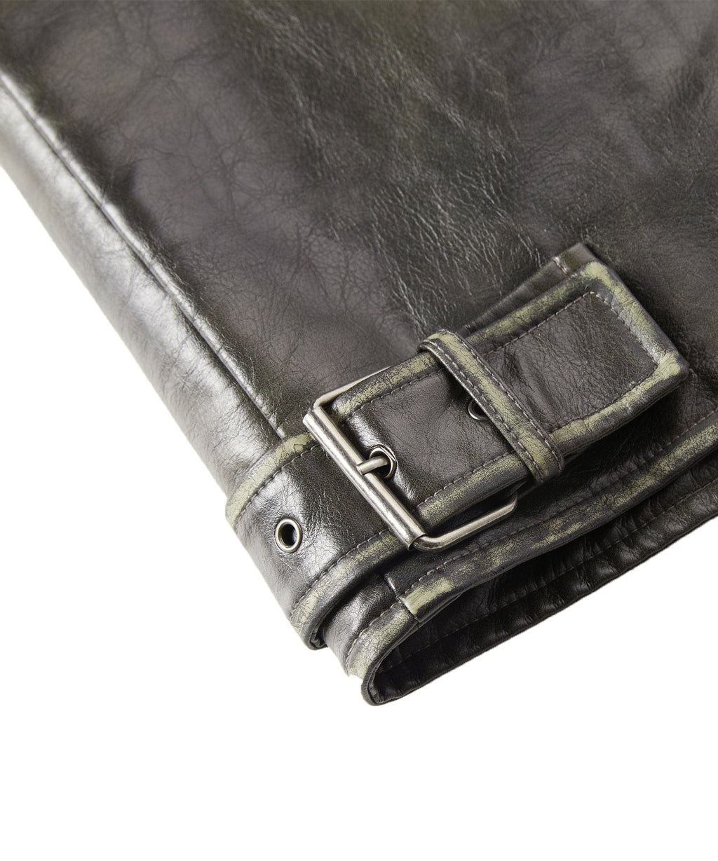 Rustic Edge Jacket – Men's Distressed Faux Leather Jacket – Vintage Moto Cole Hampton