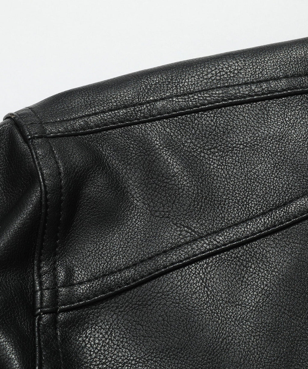Jetstream Jacket – Men's Faux Leather Bomber – Removable Hood Cole Hampton