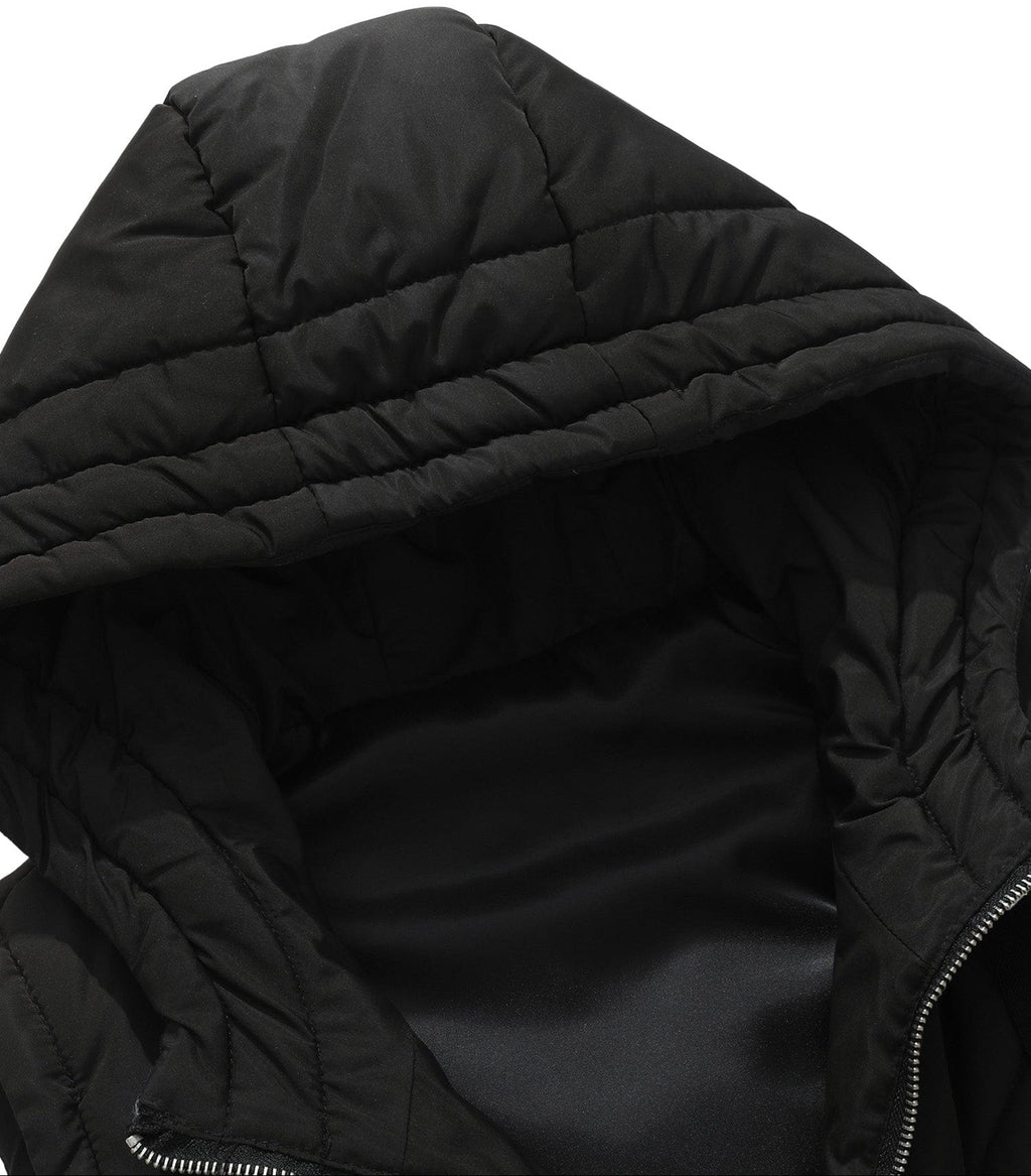 Skyline Vest – Men's Long Hooded Puffer Vest – Quilted Gilet Cole Hampton