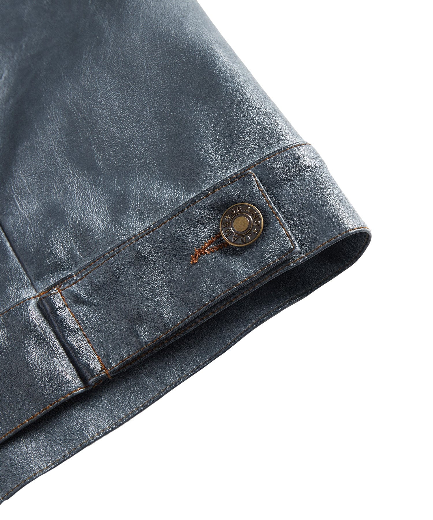 Highway Jacket – Men's Faux Leather Trucker Jacket – Button-Front Cole Hampton