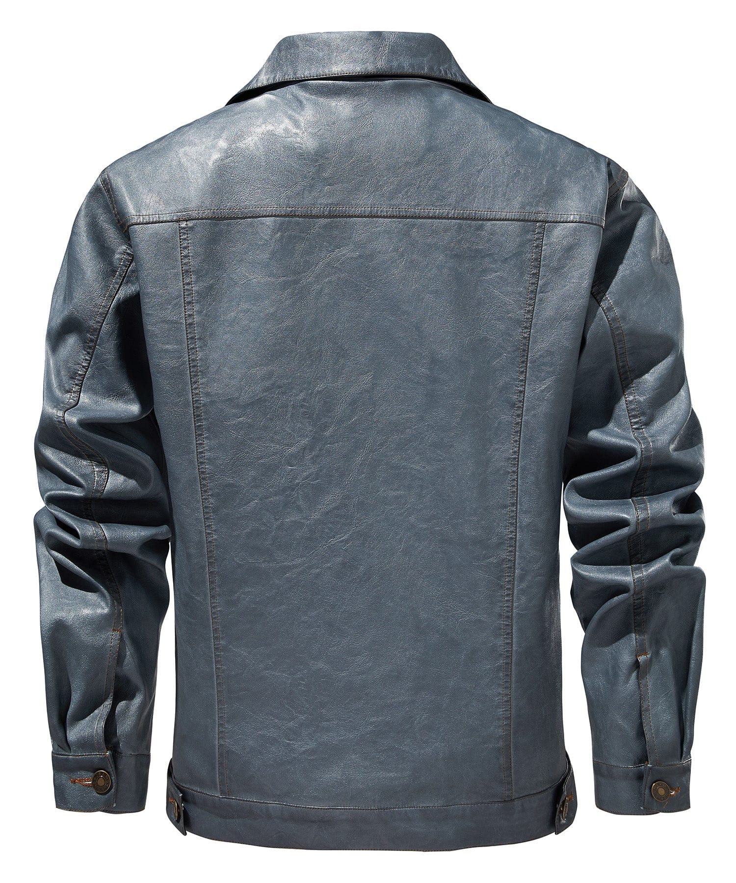 Highway Jacket – Men's Faux Leather Trucker Jacket – Button-Front Cole Hampton