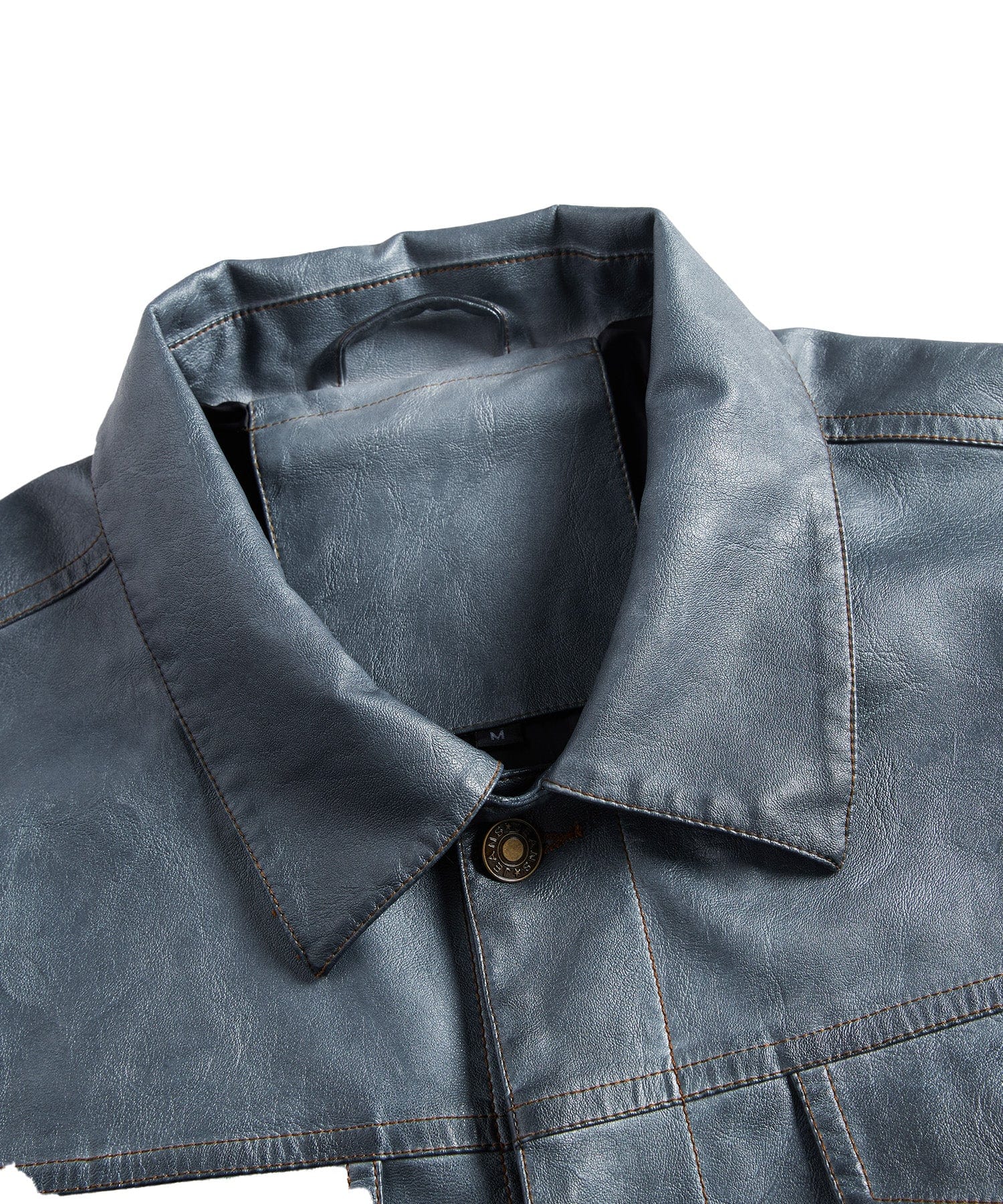 Highway Jacket – Men's Faux Leather Trucker Jacket – Button-Front Cole Hampton