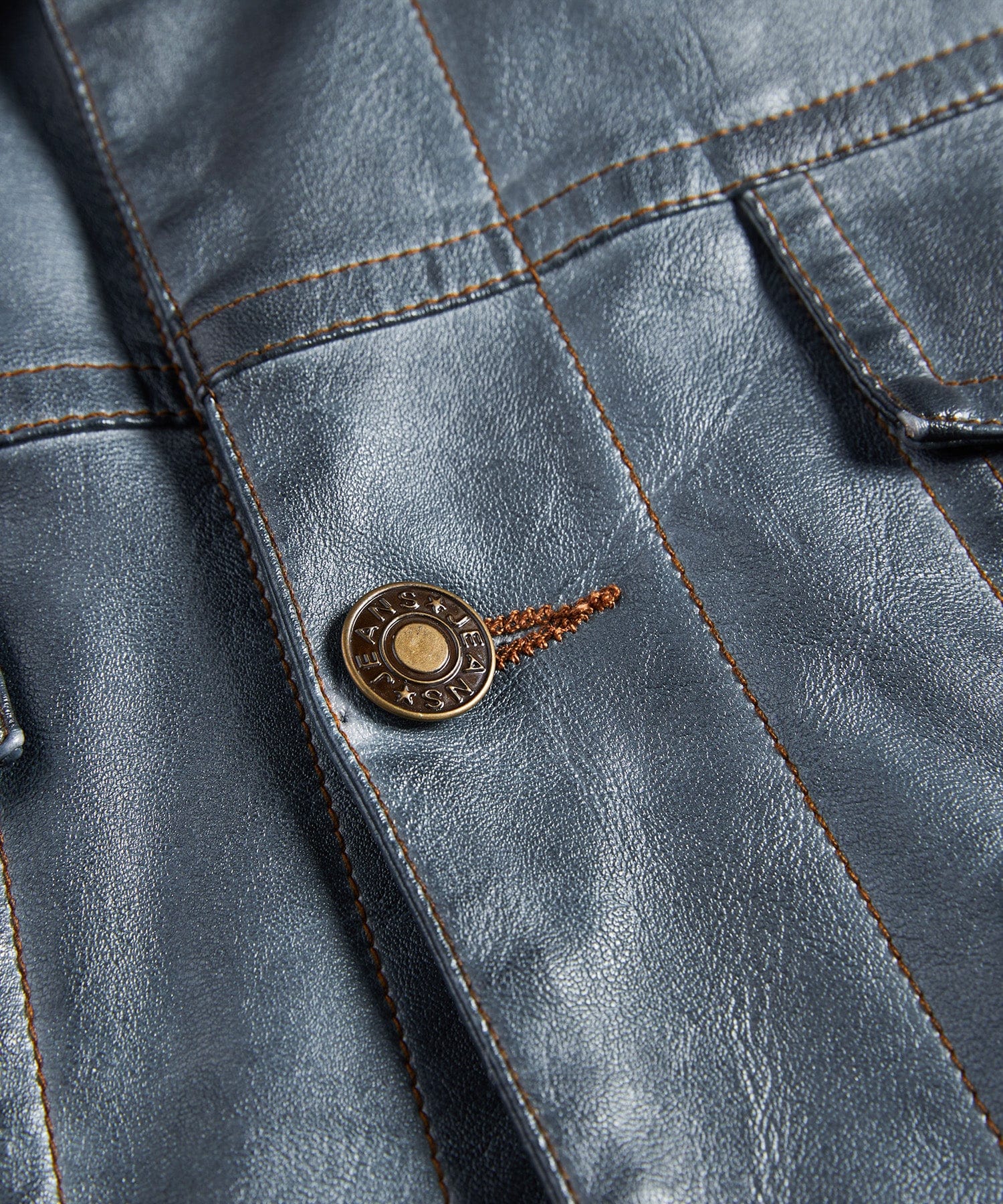 Highway Jacket – Men's Faux Leather Trucker Jacket – Button-Front Cole Hampton