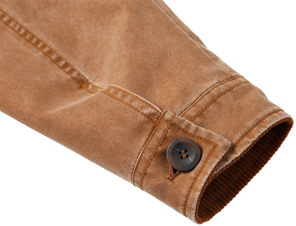Regiment Jacket – Men's Canvas Field Jacket – Corduroy Collar Utility Cole Hampton