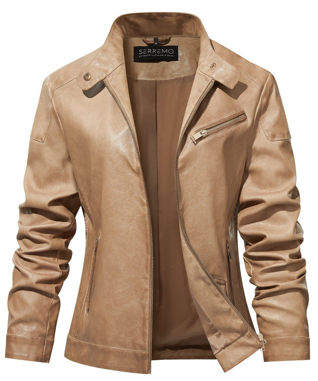 Desert Rose Jacket – Women's Faux Leather Jacket – Tailored Moto Style Cole Hampton