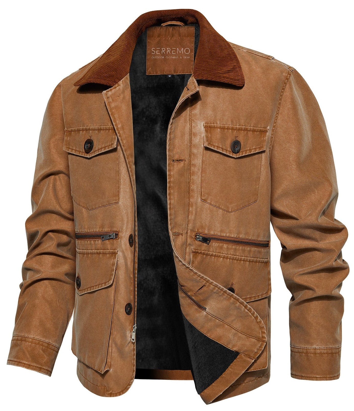 Regiment Jacket – Men's Canvas Field Jacket – Corduroy Collar Utility Cole Hampton