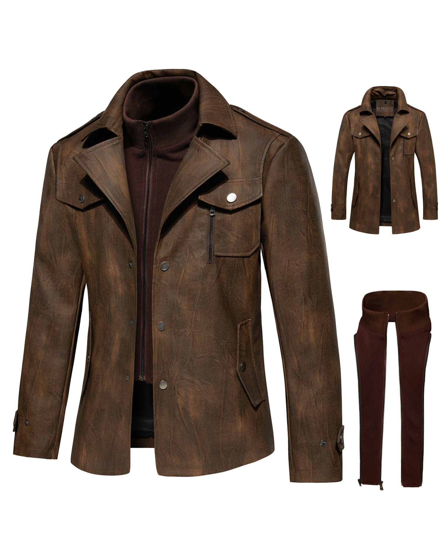 Drifter Jacket – Men's Faux Leather Jacket – Rugged Utility Style Cole Hampton