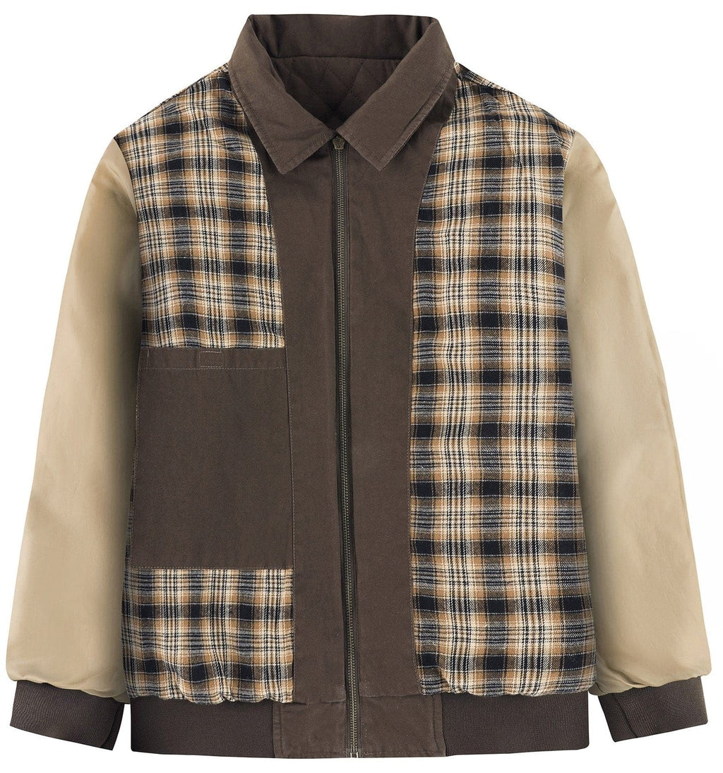 Diamond Quilt Jacket – Men's Quilted Bomber Jacket – Corduroy Collar Cole Hampton