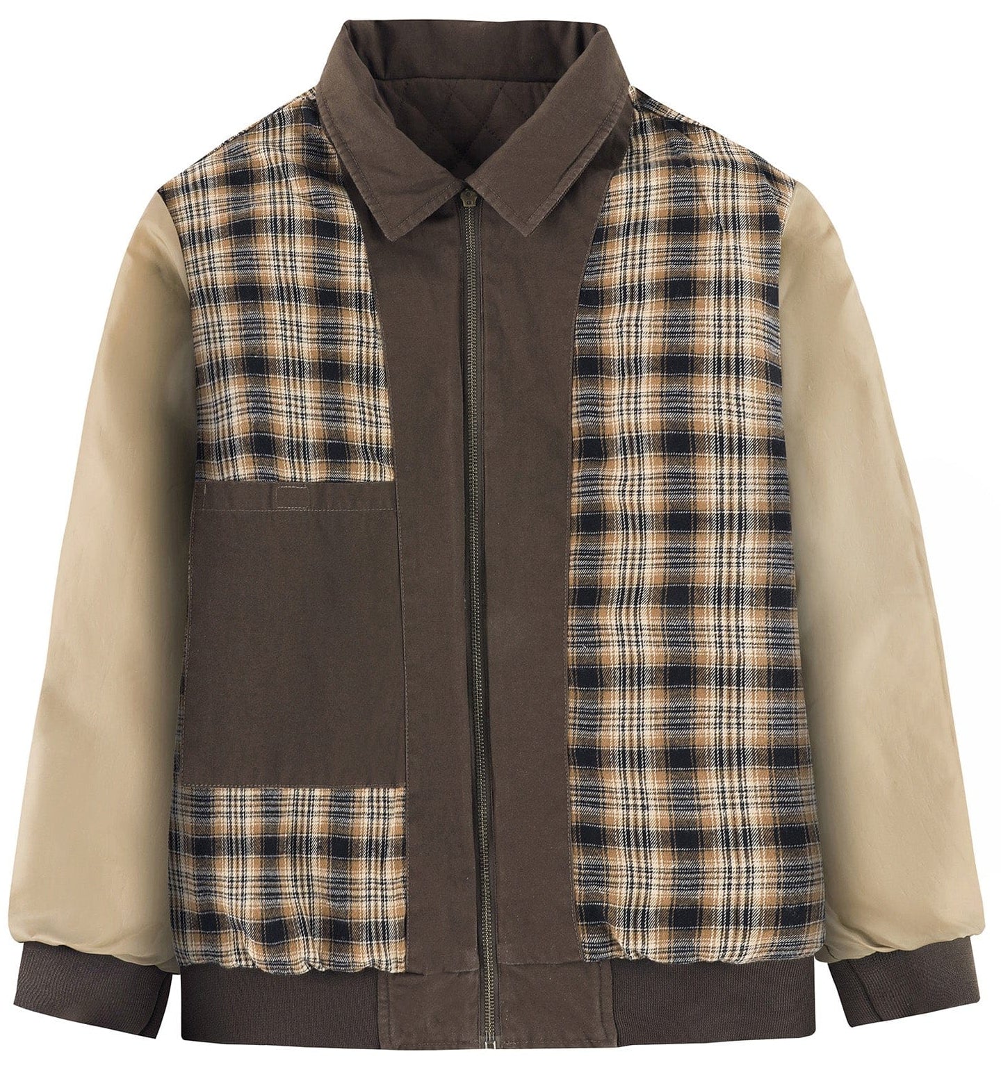 Diamond Quilt Jacket – Men's Quilted Bomber Jacket – Corduroy Collar Cole Hampton