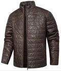 Arden Jacket – Men's Quilted Faux Leather Jacket – Modern Puffer Style Cole Hampton