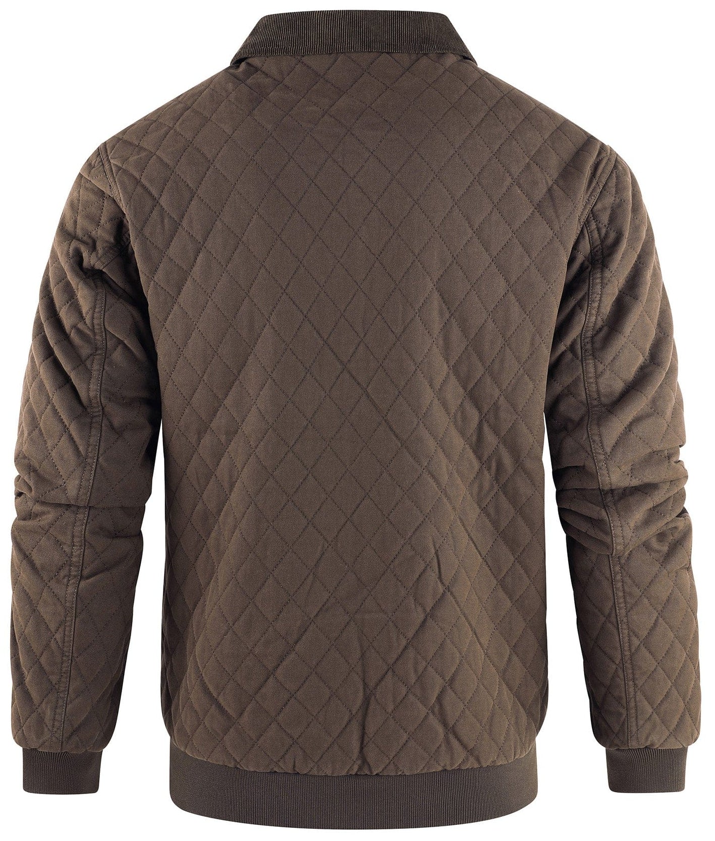 Diamond Quilt Jacket – Men's Quilted Bomber Jacket – Corduroy Collar Cole Hampton