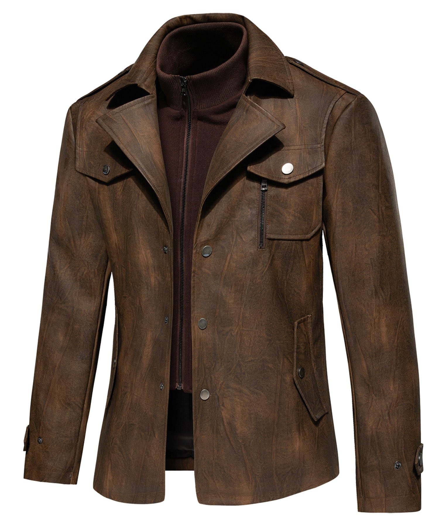 Drifter Jacket – Men's Faux Leather Jacket – Rugged Utility Style Cole Hampton