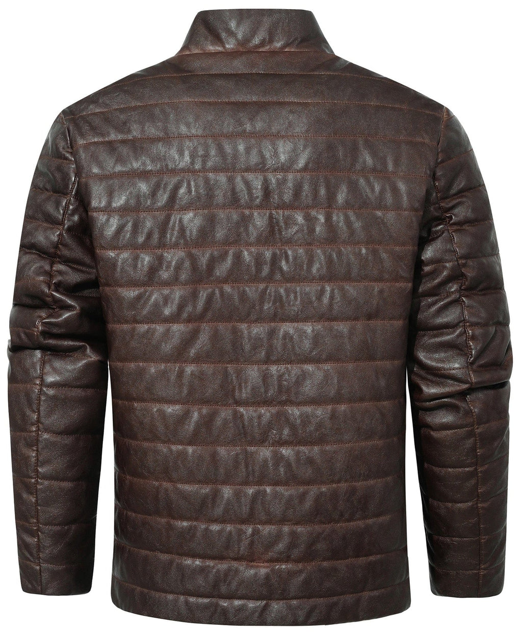 Arden Jacket – Men's Quilted Faux Leather Jacket – Modern Puffer Style Cole Hampton