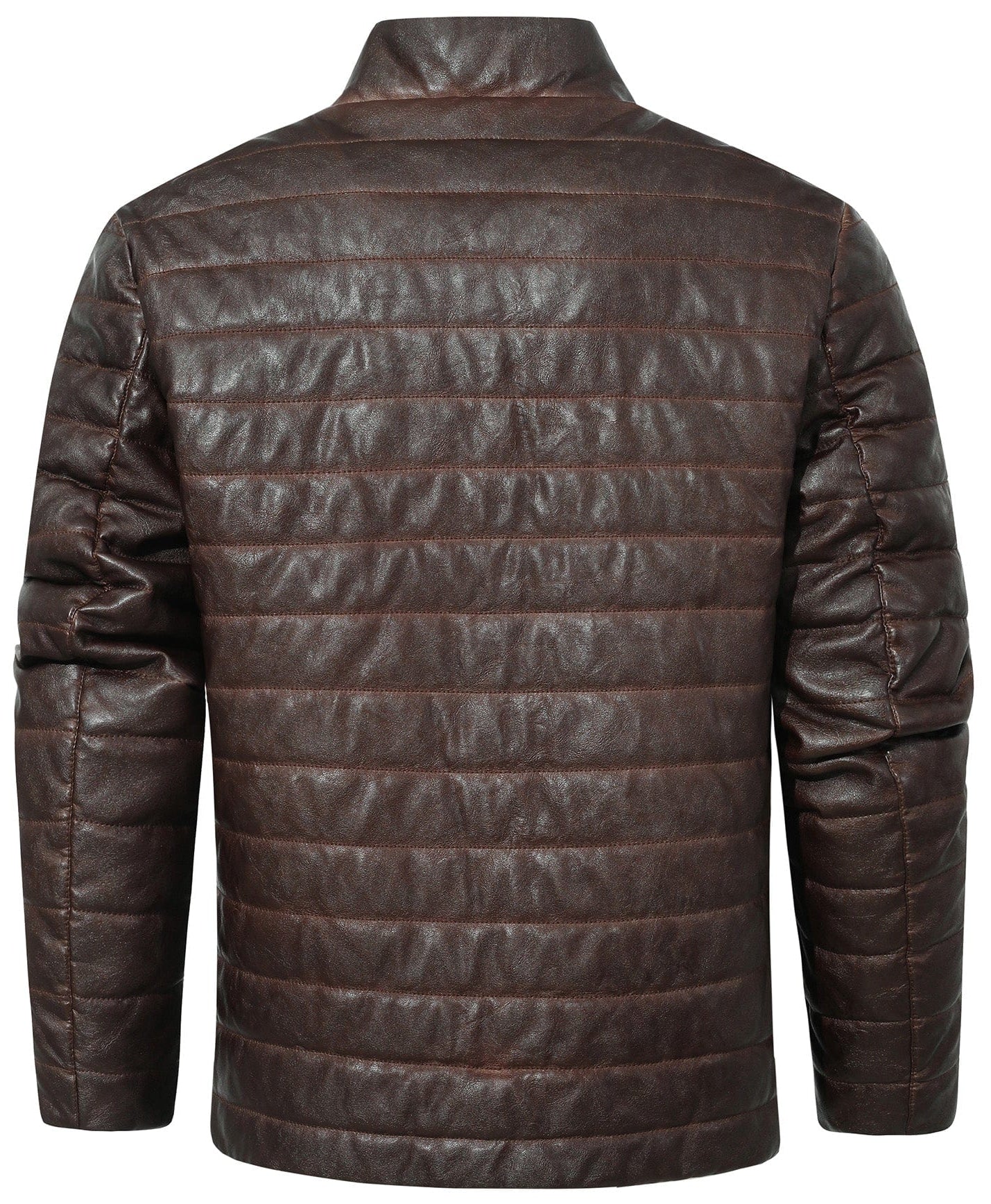 Arden Jacket – Men's Quilted Faux Leather Jacket – Modern Puffer Style Cole Hampton