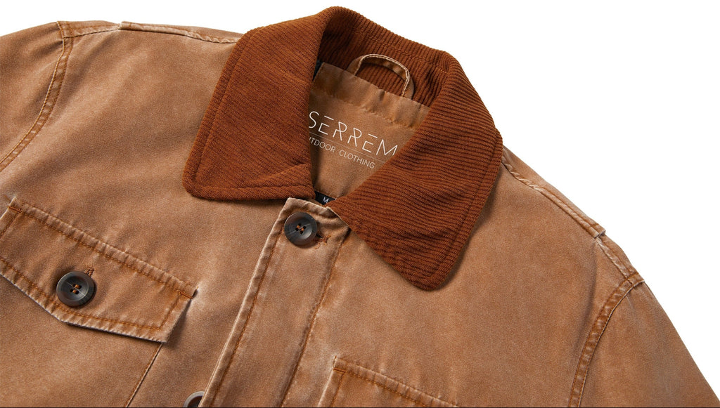 Regiment Jacket – Men's Canvas Field Jacket – Corduroy Collar Utility Cole Hampton