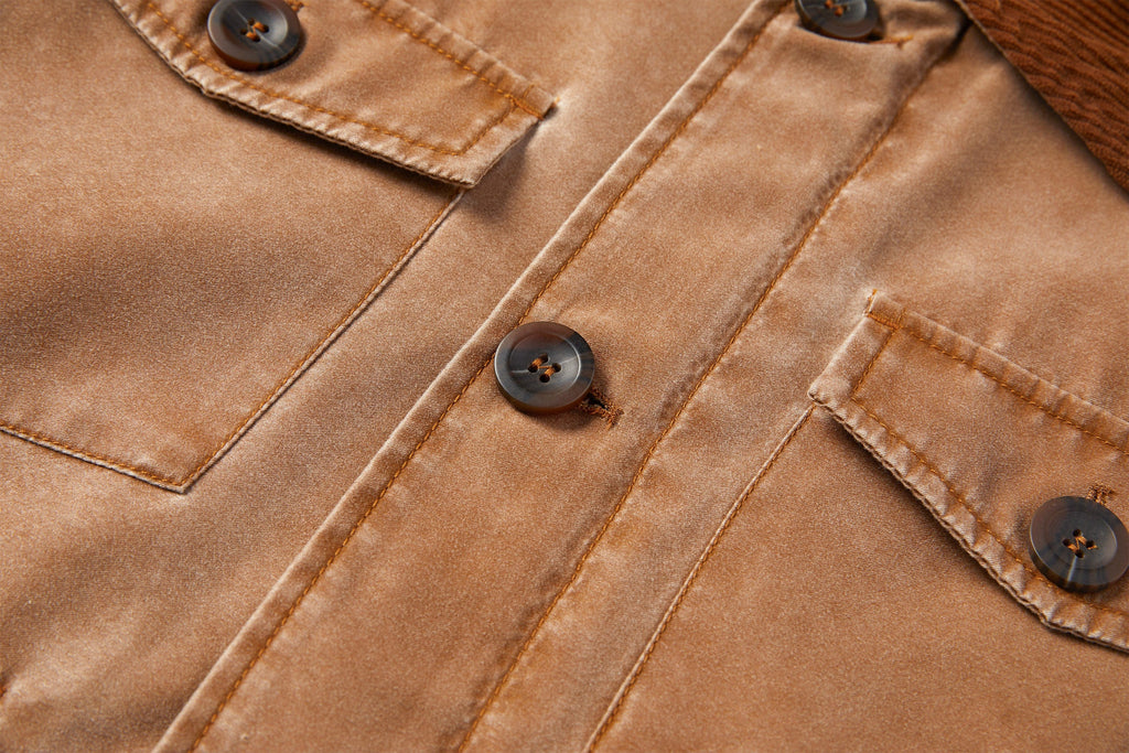 Regiment Jacket – Men's Canvas Field Jacket – Corduroy Collar Utility Cole Hampton